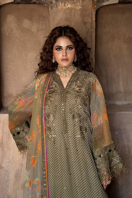 3-PC Unstitched Embroidered Chiffon Collection VSLW6-05