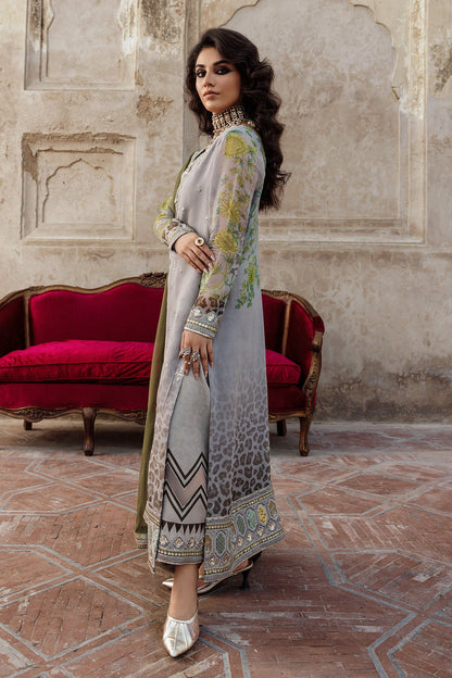 3-Pc Unstitched Embroidered Printed Chiffon Collection VSL6-12