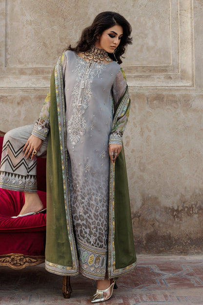 3-Pc Unstitched Embroidered Printed Chiffon Collection VSL6-12