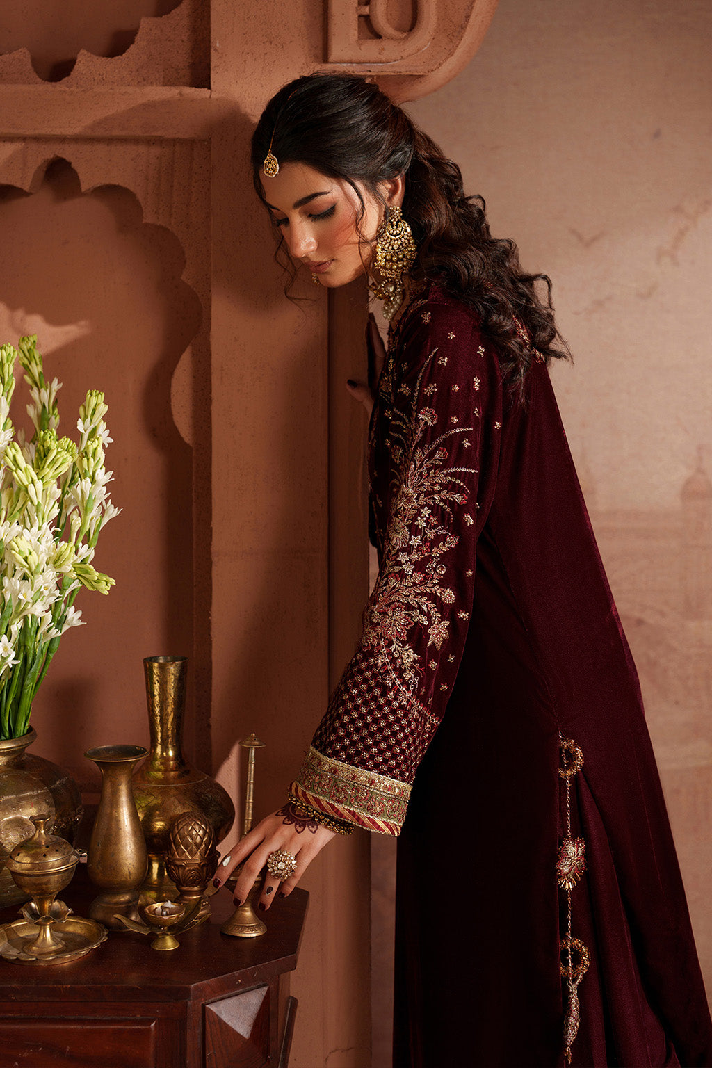 IV-55 Embroidered Velvet