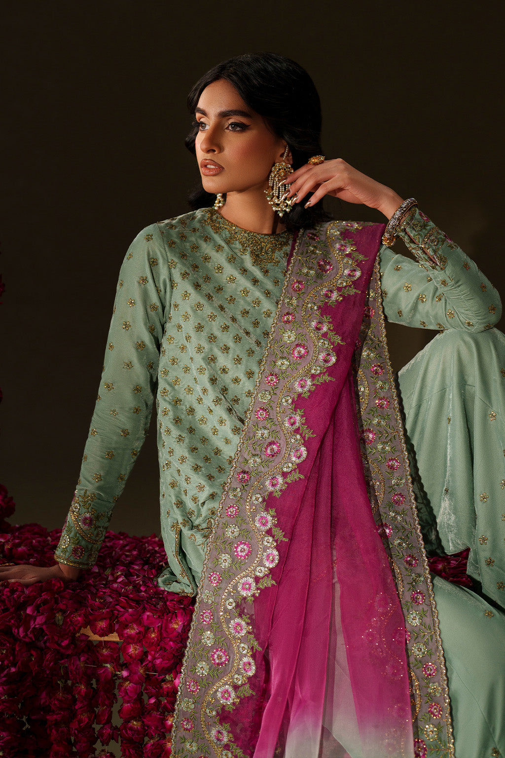 IV-73 Embroidered Velvet
