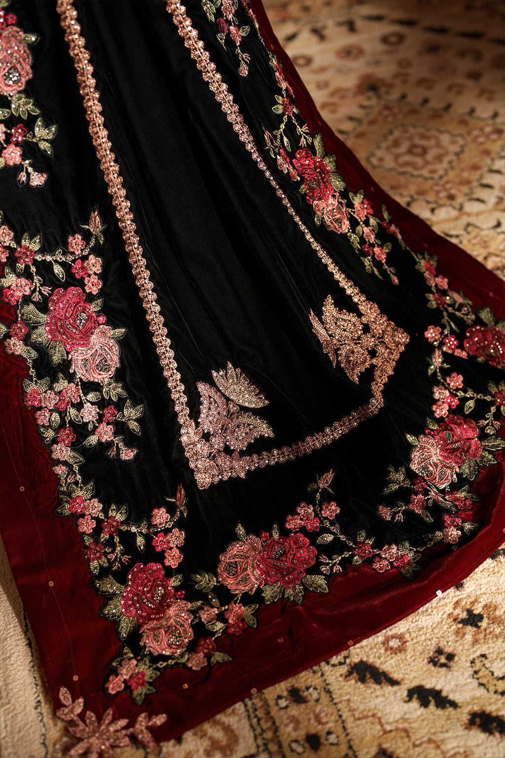 IV-59 Embroidered Velvet