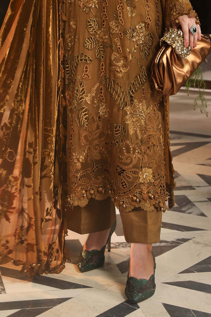 3 Piece Embroidered Chiffon Suit