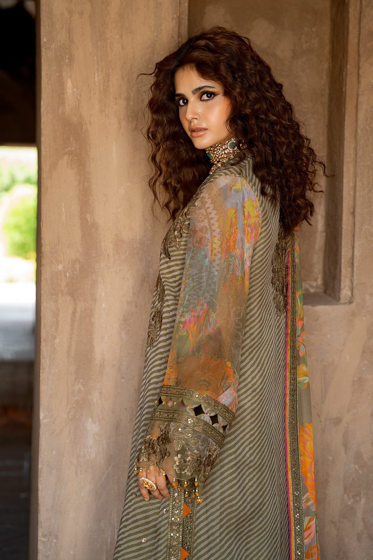 3-PC Unstitched Embroidered Chiffon Collection VSLW6-05