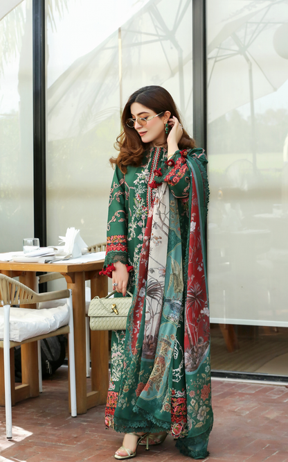 Green Majestic (SL26-01) | 3pcs Embroidered Unstitched Summer