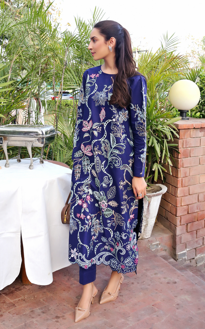 Scarlet Blue (SL26-04) | 3pcs Embroidered Unstitched Summer