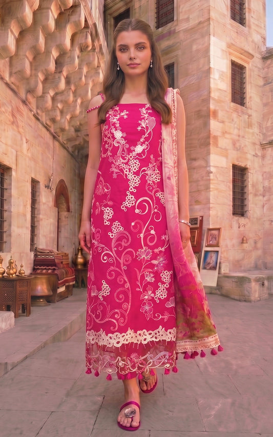 Fuchsia Allure (SL26-09) | 3pcs Embroidered Unstitched Summer
