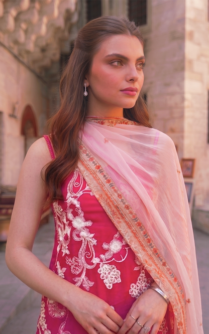 Fuchsia Allure (SL26-09) | 3pcs Embroidered Unstitched Summer