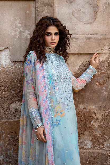 3-PC Unstitched Embroidered Chiffon Collection VSLW6-11