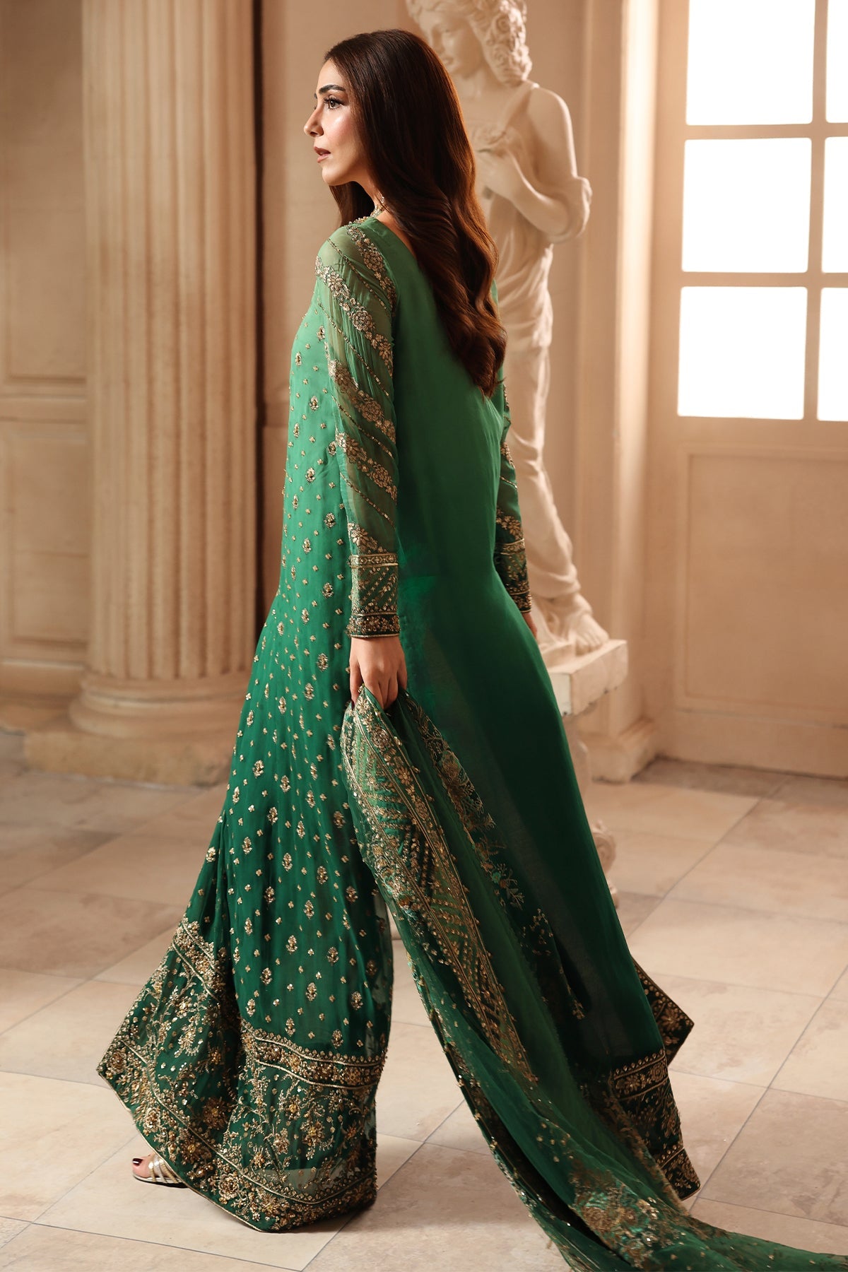 3-PC Unstitched Embroidered Luxury Chiffon DJW6-03