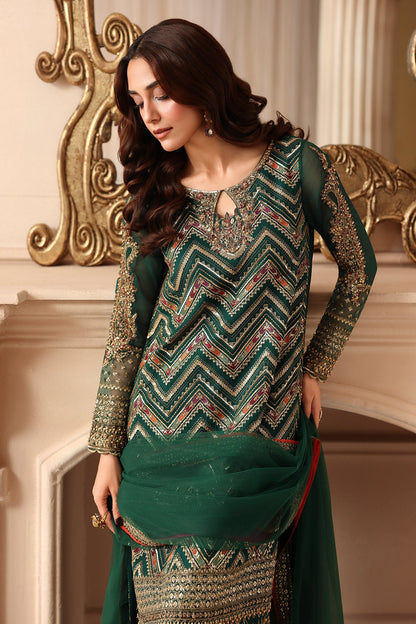 3-PC Unstitched Embroidered Luxury Chiffon DJW6-07