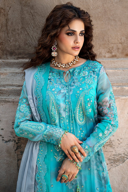 3-PC Unstitched Embroidered Chiffon Collection VSLW6-08