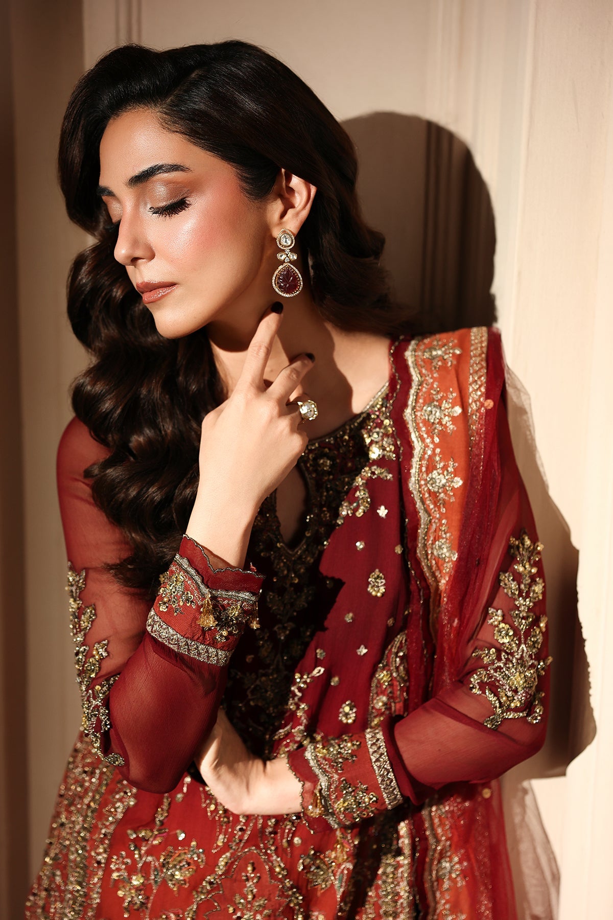 3-PC Unstitched Embroidered Luxury Chiffon DJW6-08