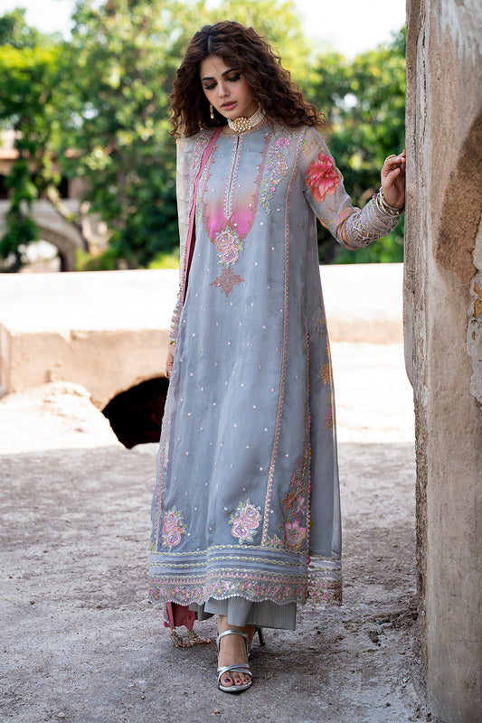 3-PC Unstitched Embroidered Chiffon Collection VSLW6-03