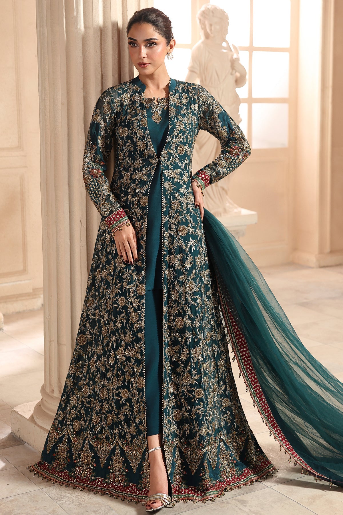 3-PC Unstitched Embroidered Luxury Chiffon DJW6-05