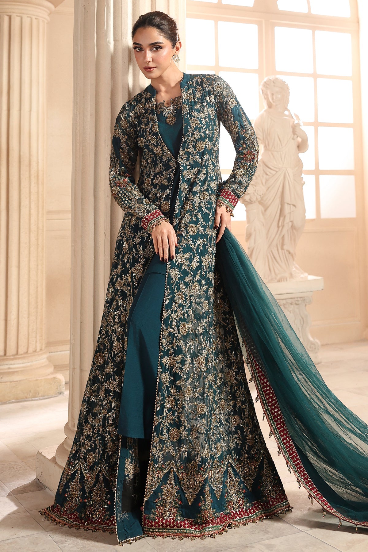 3-PC Unstitched Embroidered Luxury Chiffon DJW6-05