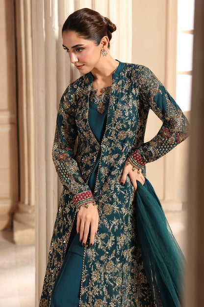 3-PC Unstitched Embroidered Luxury Chiffon DJW6-05