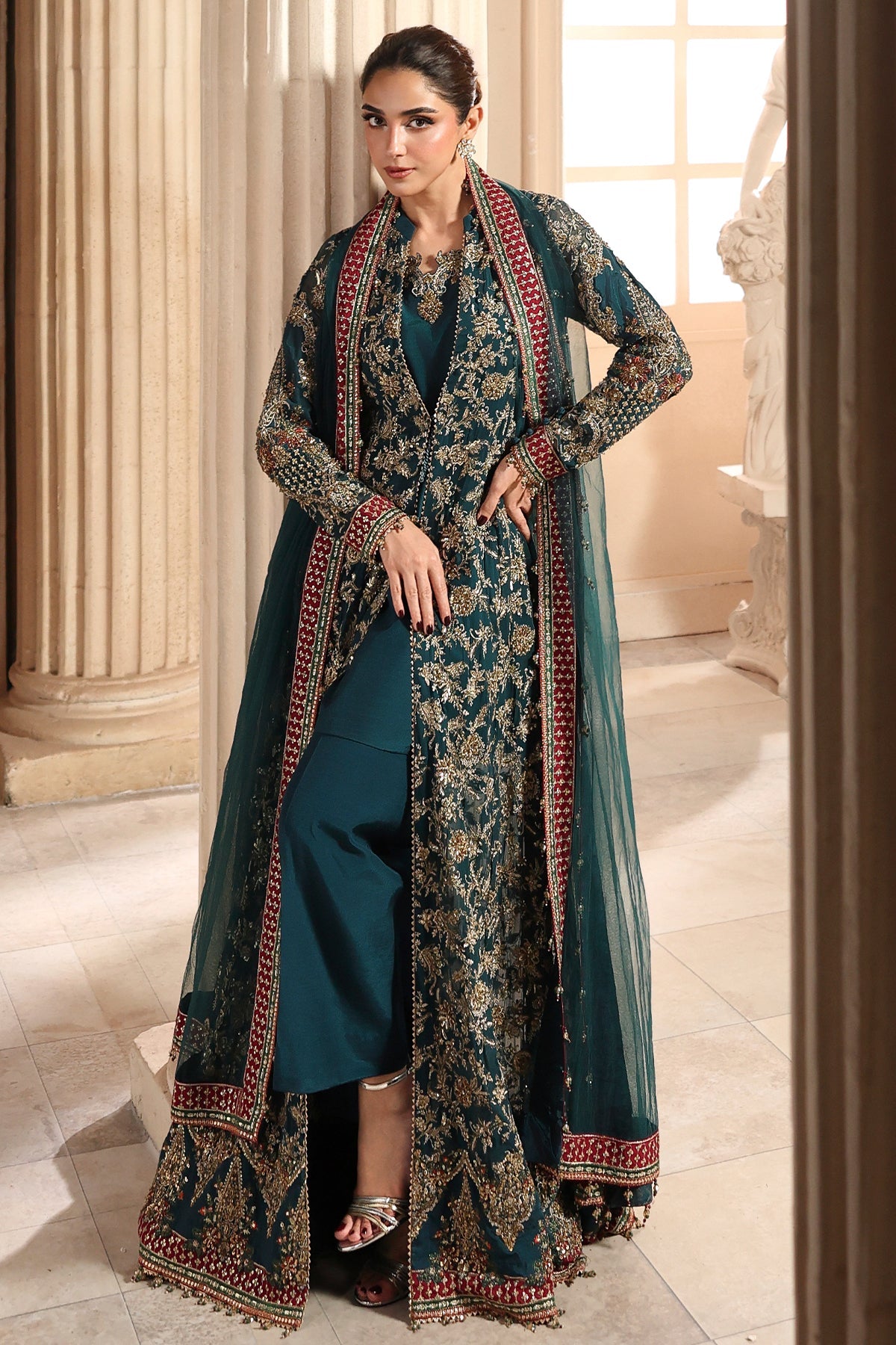 3-PC Unstitched Embroidered Luxury Chiffon DJW6-05
